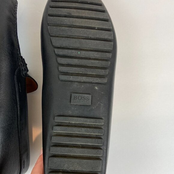 Hugo Boss Black Moccasins Driver  Loafers Soft Leather Sz 10 Like NEW main image 4